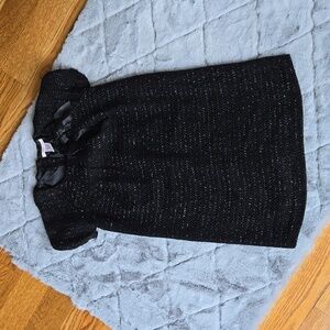 Janie and Jack Black Shortsleeve Holiday Dress, Girls Size 7, Great Condition